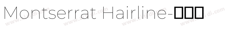 Montserrat Hairline字体转换